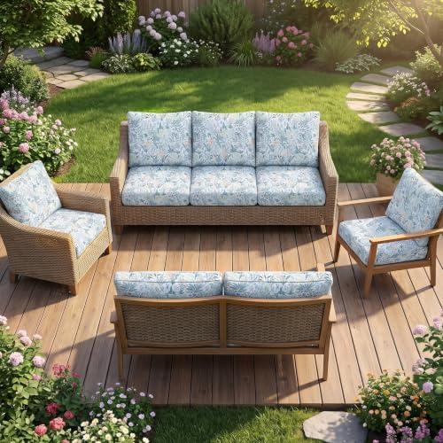 14Pcs Patio Cushion Covers Stretch Outdoor Furniture Protector Slipcovers - Image 6