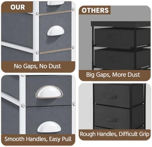 LASZOLA Narrow Cabinet Slim Storage Cart for Bathroom Small Space, Gray - Image 3