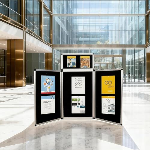 3+1 Panel Trade Presentation Board, 70.8" x 35.4" Folding Display Board - Image 2