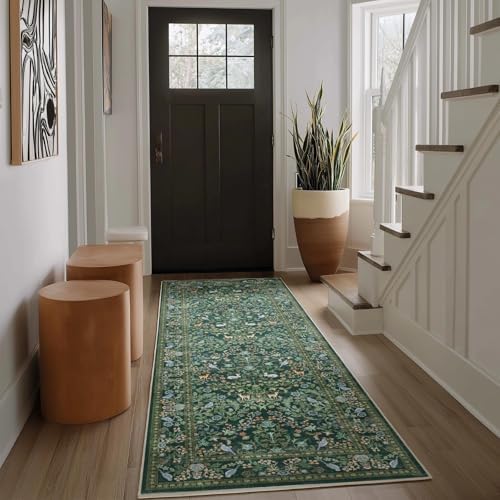 Washable Runners for Hallways Kitchen Rugs: 2'x6' Runner Rug Stain Resistant Non Slip Low Pile Soft Carpet Runners for Hallways Bedroom Kitchen Entryway Indoor Living Room Farmhouse - Image 2