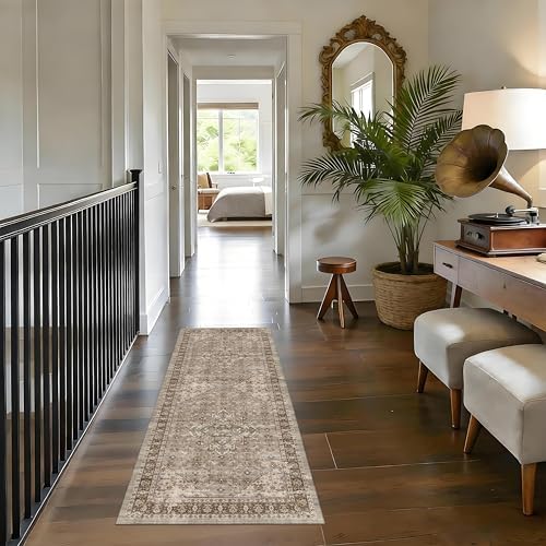 Washable Runner Rug 2x5, Vintage Non Slip Hallway Rug - Image 4