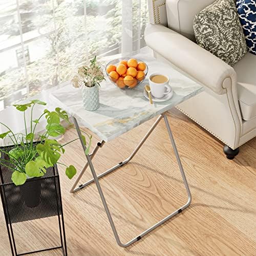 Garden 4 you Portable Folding TV Tray Dinner Snack Trays Table Portable Foldable Table Small Sofa Bedside Tables with Light Weight, 15 x 18.9 x 26 in(Smoky Grey,1PC) - Image 2