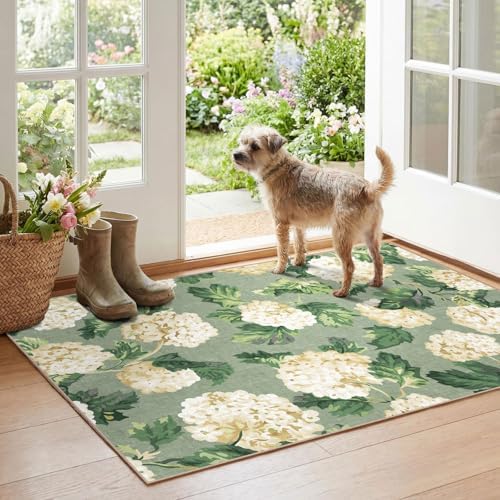 Floral Outdoor Rug - 28"x43" Front Door Mat Indoor Outside Entrance by Othilic