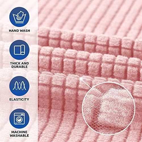 KEKUOU Stretch Oversized Couch Covers for Sofa Slipcover,Dusty Pink - Image 3