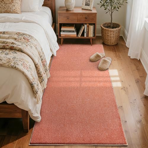 2x6 Orange/White Runner Rug Non-Slip Washable for Hallway Kitchen Bedroom - Image 2