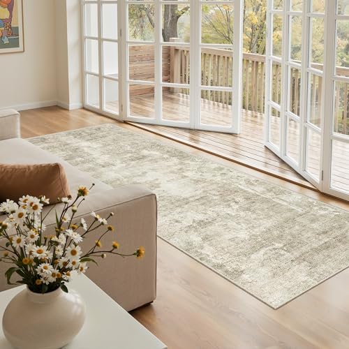 Soalmost Abstratc Runner Rug 2x6 Kitchen Hallway Runners Beige/Gray by Soalmost