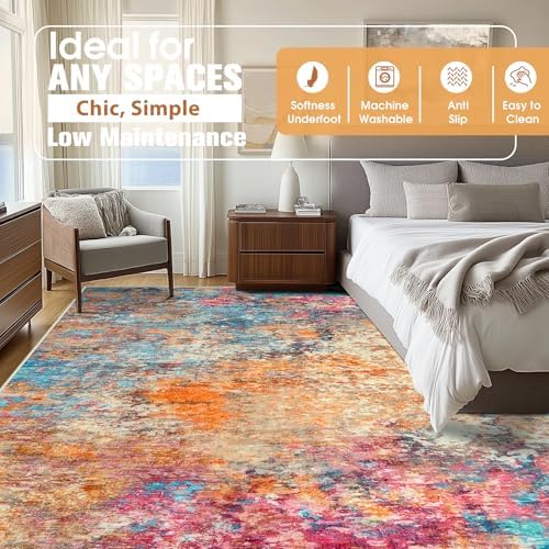 Aelenmu 10x14 Area Rugs for Living Room Washable Dining Room Colorful - Image 2