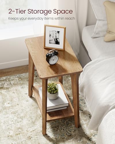 VASAGLE Side Table, 2-Tier Small Rectangular End Table, Nightstand - Image 4