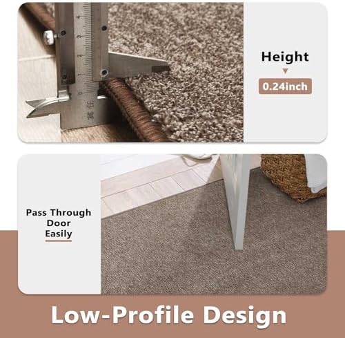 7x10 Large Brown/White Area Rug Non-Slip Washable for Living Room Bedroom - Image 6