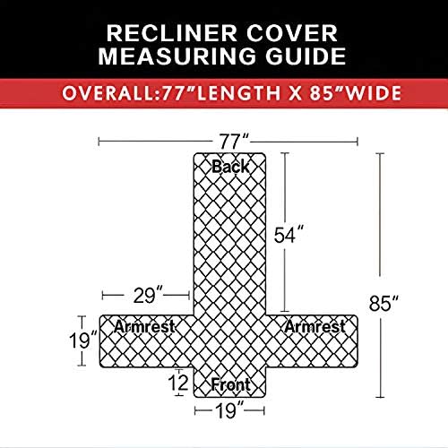 Easy-Going Reversible Couch Cover, Recliner 19 in, Navy/Navy - Image 5