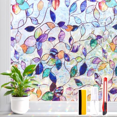 Stained Glass Window Privacy Film, Static Cling 35.4" x 78.7" by Unknown