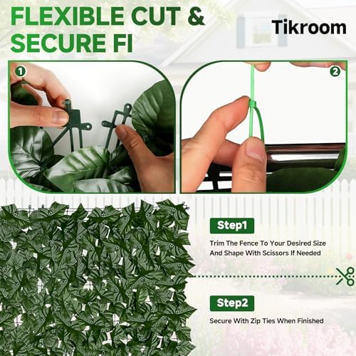 Artificial Ivy Fence Privacy Screen 120x40in Dense Faux Ivy Vine - Image 5