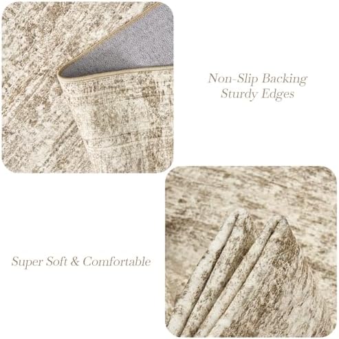 Soalmost Washable Area Rug 8x10 Large Soft Brown Rugs for Living Room - Image 5