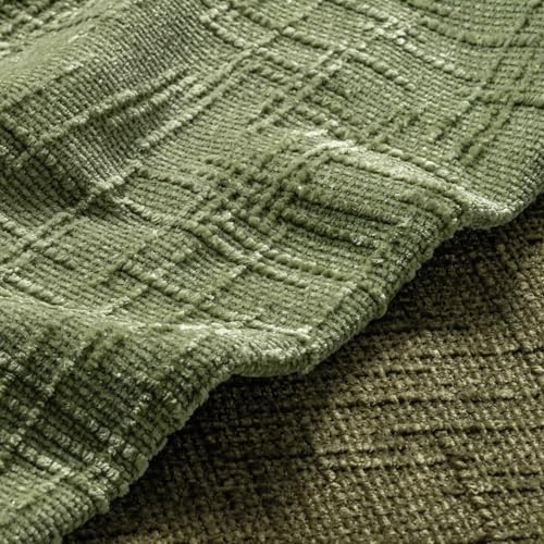 MIULEE Chenille Textured Throw Pillow Covers Sage Green 18x18 Set of 2 - Image 2