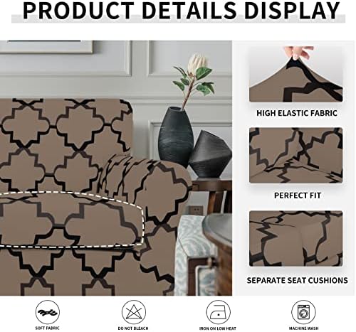 Easy-Going 4 Pieces Stretch Sofa Cover for 3 Cushion Couch Washable - Image 3