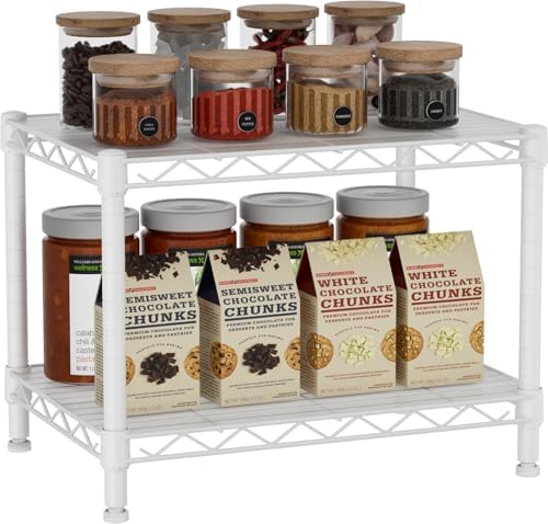 Golpart Small 2 Tier Shelves Storage Wire Shelving Unit Metal Shelf Gasket by Golpart