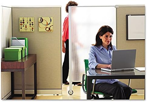 Quartet Privacy Screen, 64" x 38" Translucent Portable Wall Divider, Adjustable Height, Sturdy Aluminum Frame on Wheels, Includes Attachable White Board (WPS2000) - Image 6