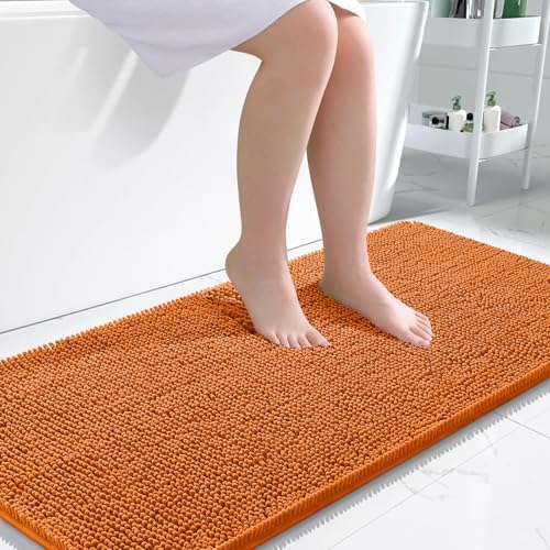 OLANLY Bathroom Runner Rugs 45x27, Extra Soft Absorbent Chenille Bath Rugs by OLANLY