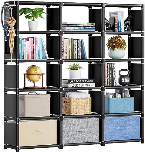 Mavivegue Bookshelf,15 Cube Storage Organizer,Book Shelf Organizer by Mavivegue
