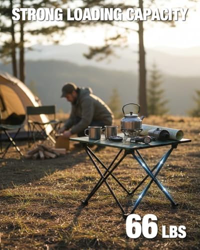 VILLEY Portable Camping Side Table, Ultralight Aluminum Folding Beach Table - Image 6