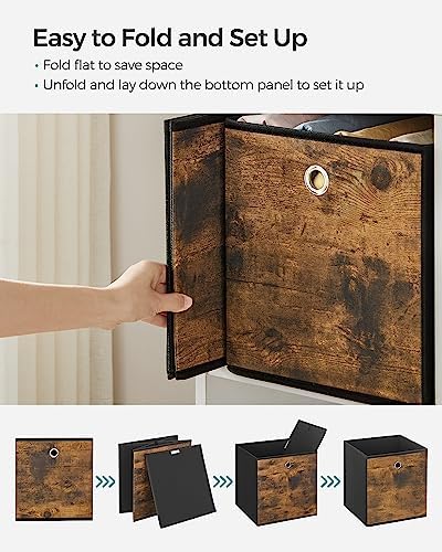SONGMICS Storage Cubes, Set of 6, 13-Inch Foldable Closet Organizers - Image 7