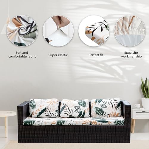 8 Pcs Outdoor Cushion Covers, Patio Sofa Cushion Covers Replacement - Image 4
