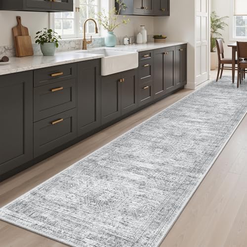 Soalmost Hallway Runner Rug 2'6"x10' Non-Slip Runners for Kitchen Grey - Image 3