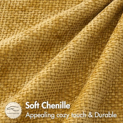 MIULEE Decorative Couch Throw Pillow Covers 20x20 in Mustard Yellow 2 Pack - Image 6
