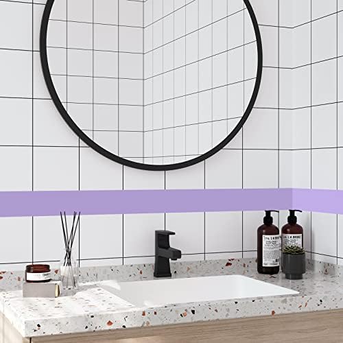 YENHOME Purple Bulletin Board Borders 3"X590" Classroom Borders for Bulletin Board Self Adhesive Bulletin Board Border Removable Self Stick Wallpaper Border Peel and Stick Wall Border for Bedroom - Image 4