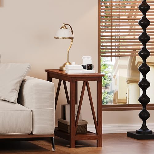 ChooChoo Farmhouse End Table Set of 2, Narrow Side Table - Image 4