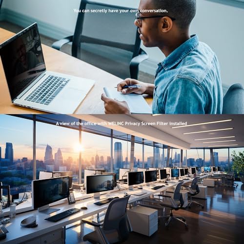 23 Inch - 16:9 Aspect Ratio - Computer Privacy Screen Filter for Widescreen Monitor - Anti-Glare - Anti-Scratch Protector Film - Protects Your Eyes from Harmful Glare and Blue Light - Image 5