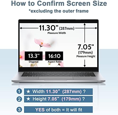 IPROKKO 13.4 & 13.3 Inch 16:10 Laptop Privacy Screen - Image 6
