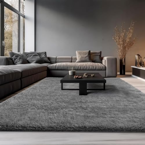 Ophanie Area Rugs 10x14 Living Room, Large Grey Bedroom Carpet, Big Shag Indoor Thick Soft Nursery Rug, Fluffy Carpets for Boy and Girls Room Home Decor Aesthetic with Over 99 pcs Pile fibers - Image 4