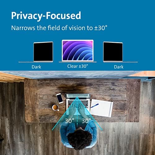 Kensington MagPro™ 13.3" (16:9) Magnetic Privacy Screen for Laptop, Removable 16:9 Laptop Privacy Filter, Anti-Glare, Blue Ray Reduction, Compatible with HP/Dell/Acer/Asus/Samsung/Lenovo (K58351WW) - Image 3