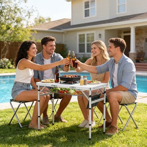 WildFinder Folding Camping Table, 3x1.3 FT Small Folding Table Portable - Image 2