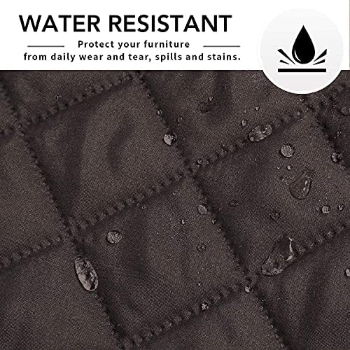 Easy-Going Reversible Chaise Lounge Couch Cover Water Resistant Sofa Cover Sectional L Shaped Sofa Slipcover with Adjustable Straps Furniture Protector for Dogs (115X34 in, Chocolate/Chocolate) - Image 6