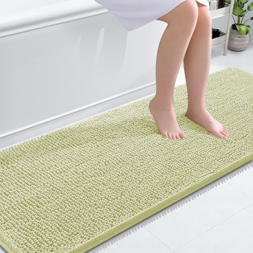 OLANLY Bathroom Runner Rugs 70x24, Extra Soft Absorbent Chenille Bath Rugs by OLANLY