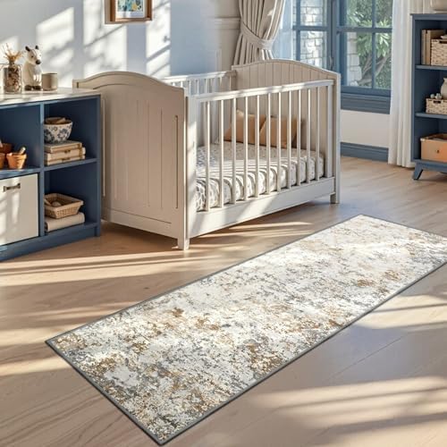 Toneed Washable 2x6 Non-Slip Abstract Runner Rug for Hallway Kitchen - Image 5
