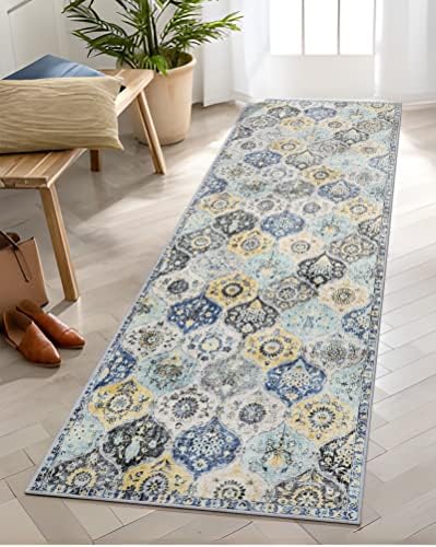 Lahome Moroccan Washable Hallway Runner, 2'5''x8' Kitchen Runner Non Slip by Lahome