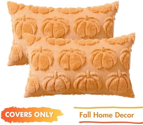 MIULEE Fall Pillow Covers Pumpkin Fall Decor Lumbar 12x20 Pumpkin - Image 7