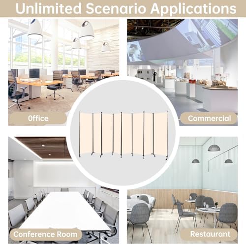 Room Divider Large 8 Panel Privacy Screen,Portable Room Partition on Wheels - Image 7