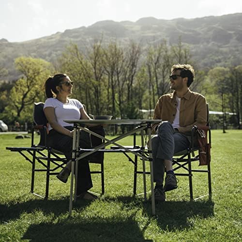 SUNNYFEEL Oversized Camping Chair Portable Directors Chairs with Side Table - Image 4