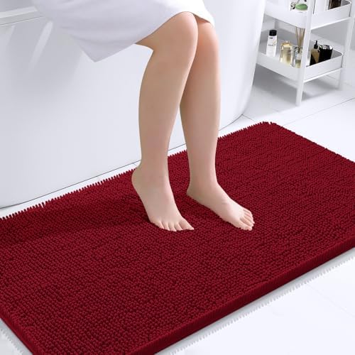 OLANLY Bathroom Runner Rugs 44x24, Extra Soft Absorbent Chenille Bath Rugs by OLANLY