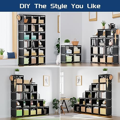 Mavivegue Book Shelf, 18 Cube Storage Organizer, DIY Bookcase, Metal Cube Bookshelf, Cubbies Closet Storage Organizer Shelves for Bedroom,Living Room,Home,Office - Image 3