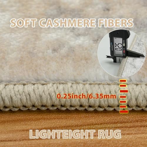 4x6 Area Rugs for Living Room Washable Bedroom Dining Room Beige Grey - Image 6