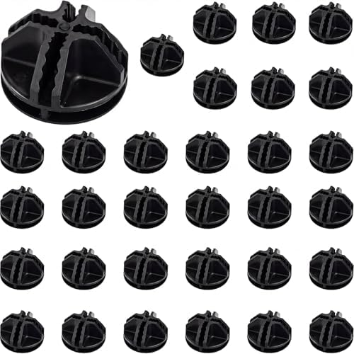 Jovitec 32 Pieces ABS Cube Connectors for Wire Storage Organizer, Black by Jovitec