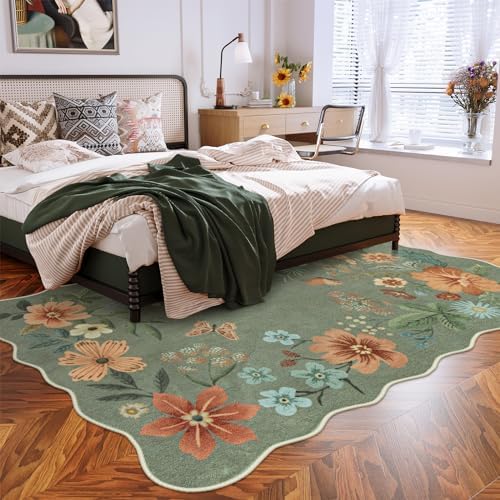 Lahome Floral Washable Living Room Rugs, Area Rugs 5x7 Rugs for Bedroom - Image 3