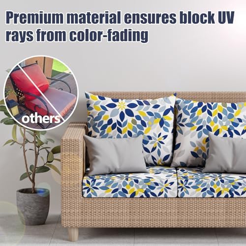 8Pcs Outdoor Cushion Covers, Stretch Patio Furniture Couch Chair Slipcovers - Image 3