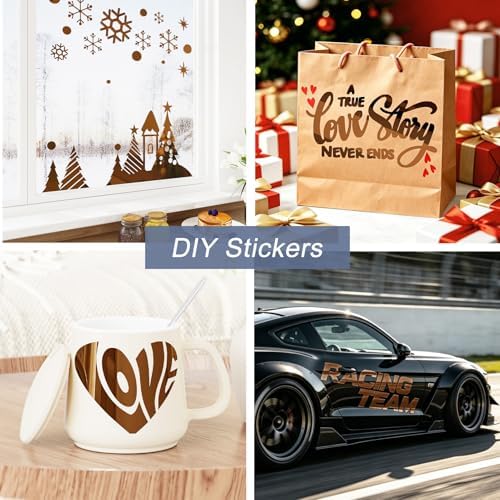 WESTICK Brown Mirror Wall Stickers 15.8"X394" Peel and Stick Reflective Mirror Wallpaper Stick on Mirrors for Wall Self Adhesive Mirrors Paper Vinyl Roll for DIY Gym Decor Refrigerator Wrap Countertop - Image 2