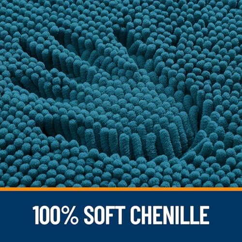 OLANLY Bathroom Rugs 32x20, Extra Soft Absorbent Chenille Bath Rugs - Image 3